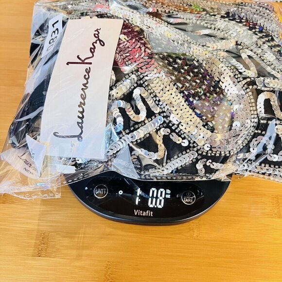 RARE Laurence Kazar Sz PM Dress Vintage Silk Beaded Sequins Dinasty Glam Handmad - Picture 16 of 16